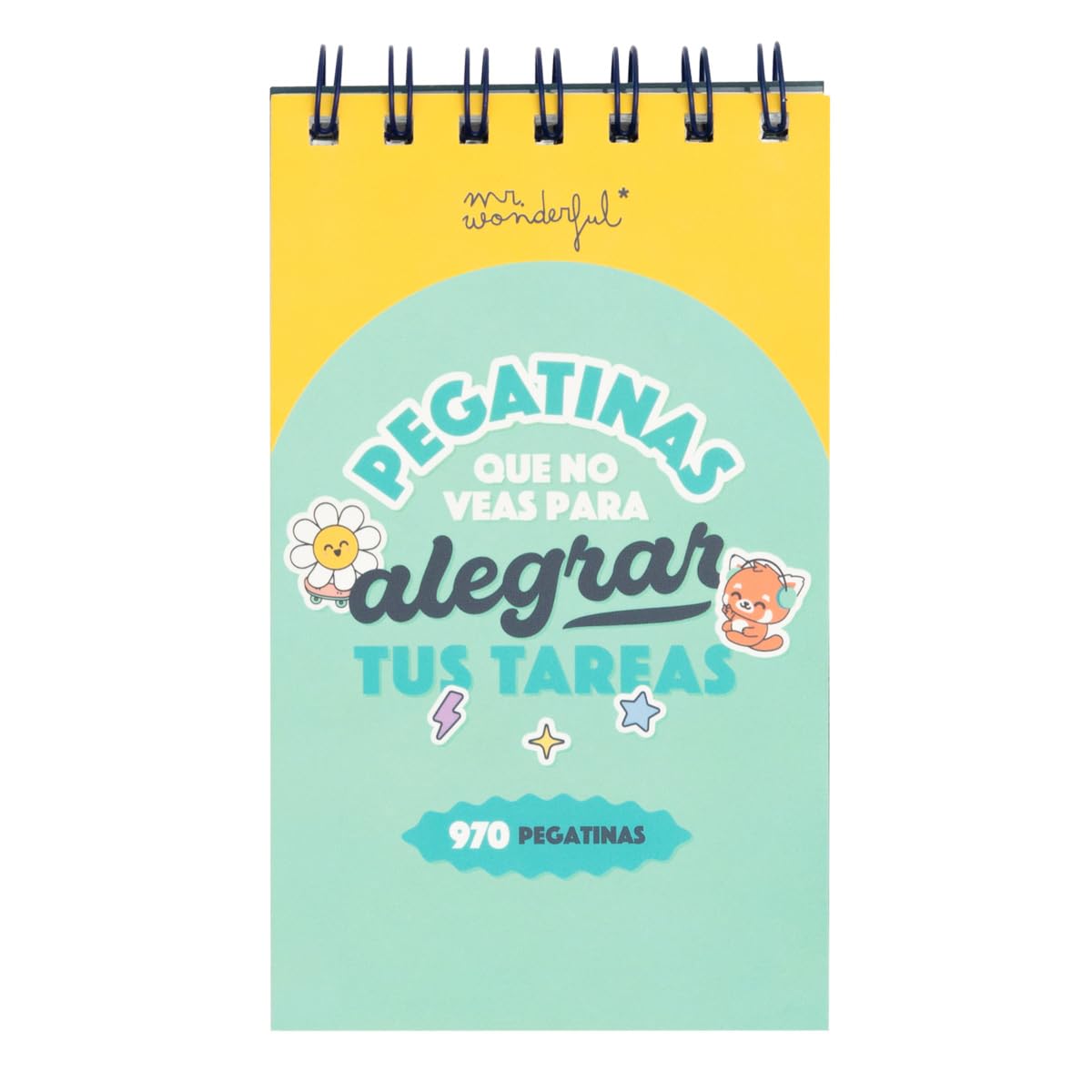 Mr. Wonderful - Pegatinas que no veas para alegrar tus tareas - 970 Pegatinas - Pegatinas con Relieve y Holográficas - 36 hojas