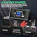 HTRC 35Amp Smart Charger, Car Battery Charger, Trickle Charger, 12V 35A/24V 18A Lithium LiFePO4 Lead-Acid AGM/Gel/SLA.. Battery Desulfator Maintainer for Car Boat Motorcycle Truck Lawn Mower