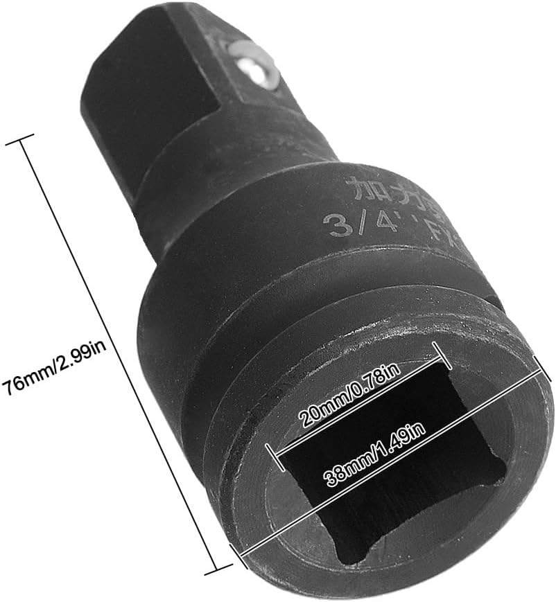 RUIAN 3/4Inch Drive Impact Extension Bar, 3Inch Length Impact Socket Extensions, Chrome Alloy Steel