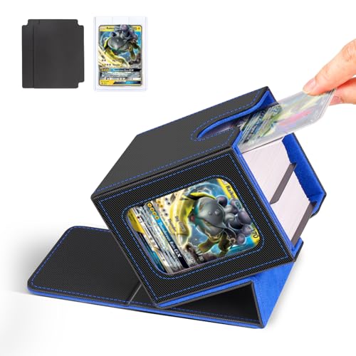 Jaffzora Card Deck Box for MTG Commander, Magnetic Card Display Case,TCG Card Storage Box, Holds 100...