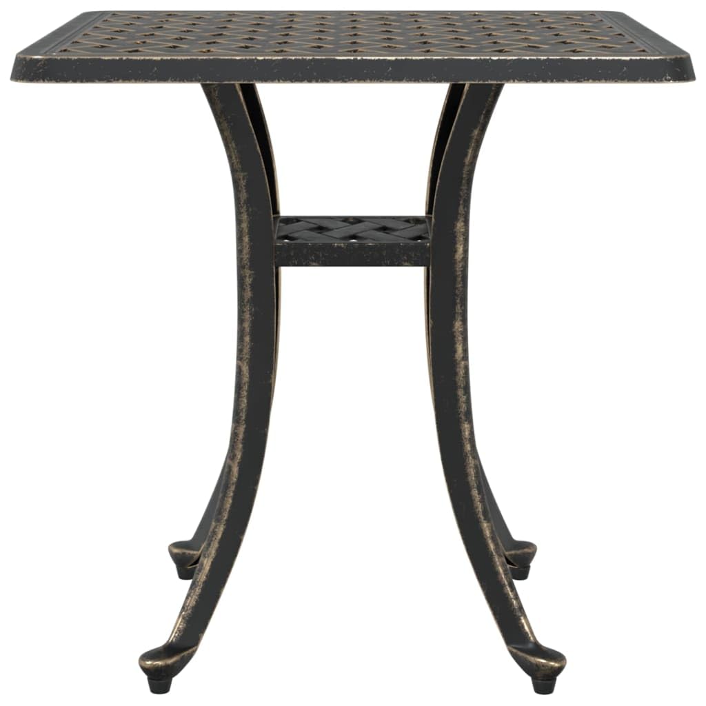 Generico Tavolo da Giardino Bronzo 53x53x53 cm in Alluminio Pressofuso,Marrone,4.85kg,4002819