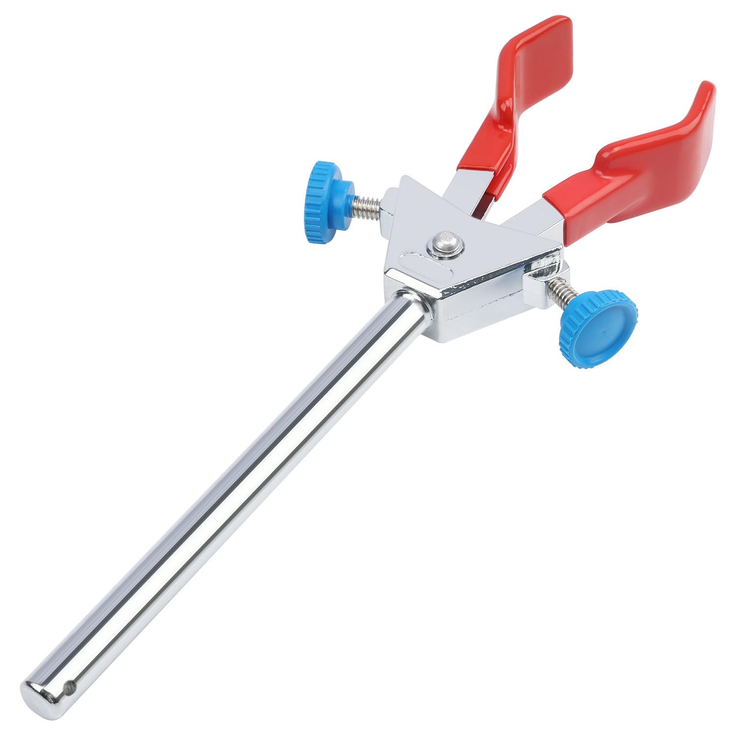 stonylab 2 Prong Swivel Clamp, Multipurpose Sturdy 2-Prong Dual Adjustable Clamp Finger Style Lab Extension Clamp Laboratory Accessory, L