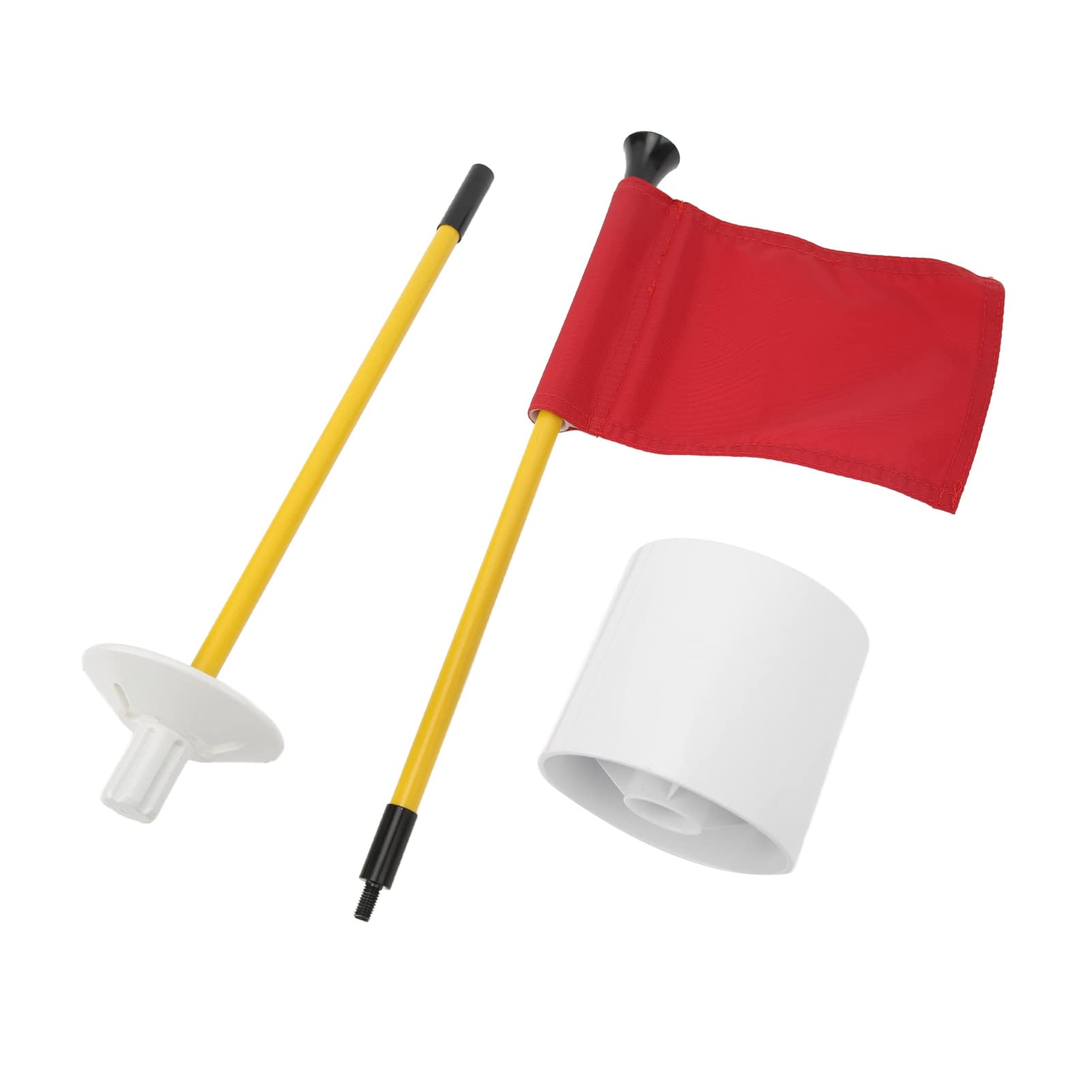 Gavigain Golfs Pin Flag,Hole Cup Set for Mini Putting Green Flagstick Yard Practice Supplies Portable 2 Section Detachable for Yard Practice Set, Golfs Pin Flag Hole Cup Set (Red)