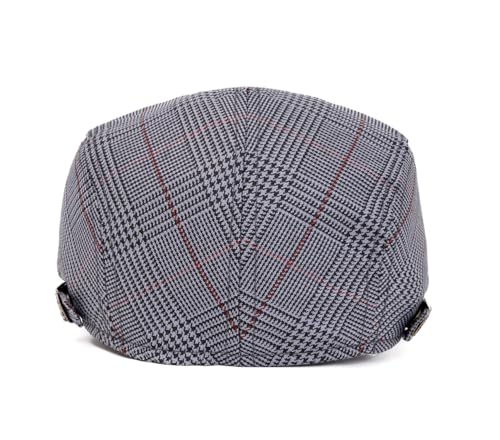Image of Cotton Newsboy Cap,Breathable Ivy Gatsby Cabbie Beret Hat for Men's Women Driving Hunting Golf