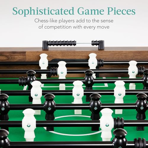 Best Choice Products Large 54 Inch Full-Size Foosball Table for Home, Game Room - Includes 2 Balls, 2 Cup Holders - Walnut - image 4