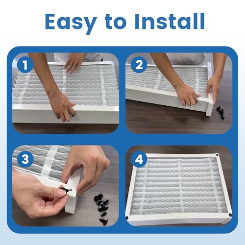 Image of 2 Pack X6673 20x25x5 Replacement Air Filter for Lennox X6673 HCF20-11, FC100A1037, Furnace HVAC System, MERV 11, Foldable Design(Actual Size: 19.75 x 24.75 x 4.38 Inches)