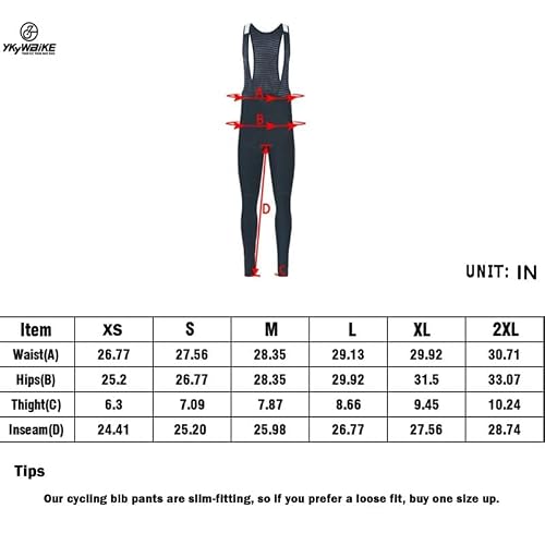 Ykywbike Winter Men's Cycling Bib Tights Winter Pants With Pad Warm Cycling Bib Trousers Thermal Fleece Mountain Bike Pants Black #TOP6