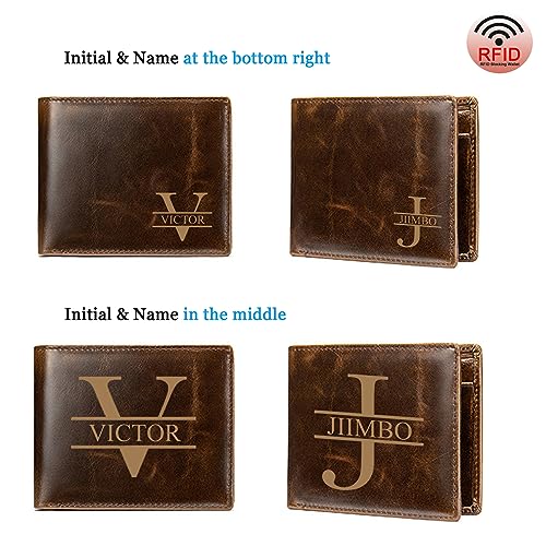 Monogram Custom Wallet for Men Personalized Leather Wallet Personalized Gifts For Men Birthday Christmas Father's Day Gifts For Him Husband Boyfriends4