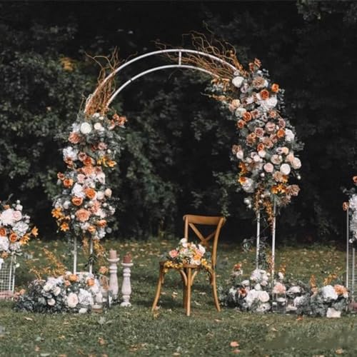 Arche de mariage robuste dorée et blanche en métal haut de gamme - 5