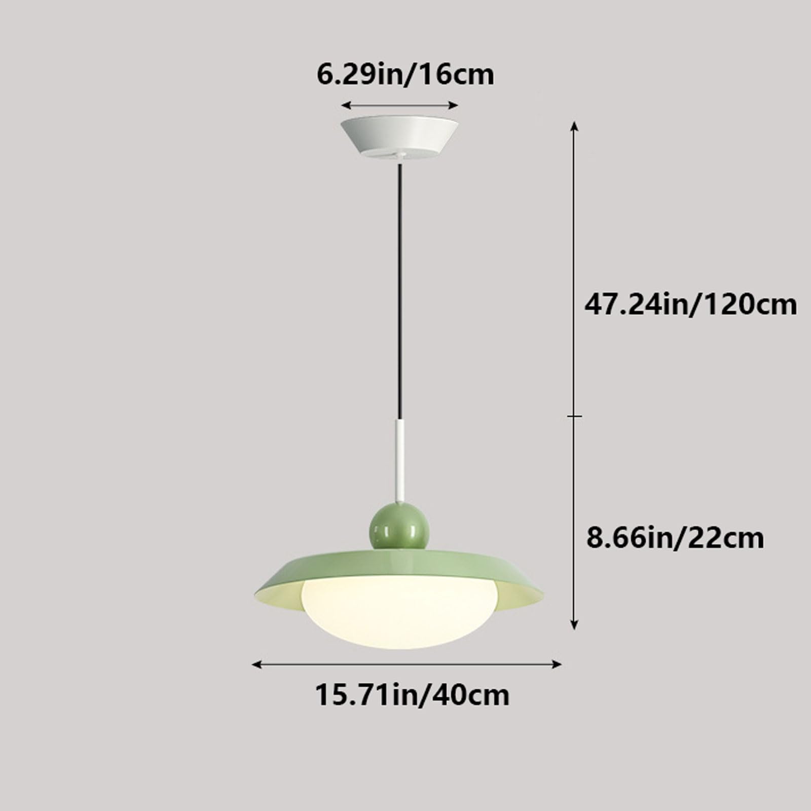 15,7-calowe akrylowe światło dostępne w różnych kolorach w różnych kolorach falowniki żelazne regulowane ściemnialne koło lampa wisząca restauracja bar licznik dekoracyjne oświetlenie oświetlenie