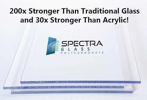 Miniatura 3 de Hoja de policarbonato transparente Spectra Glass de 48 x 94 pulgadas (18 pulgadas). Revestimiento UV en ambos lados. Resistente a impactos y a la