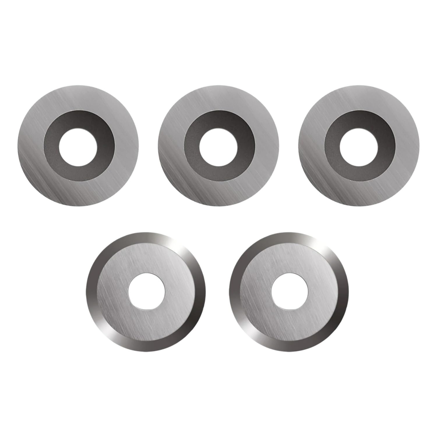 Llmwfa One Color 5Pcs Tungsten Carbide Insert Cutters Round, Woodworking Lathe Tools Industrial Turning Blades 18 * 3Mm