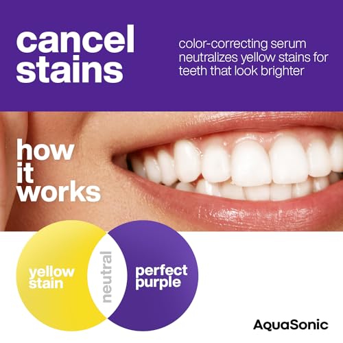 Image of AquaSonic Perfect Purple | Teeth Whitening, Color-Correcting Serum | Neutralize Yellow Stains | Mint Flavor