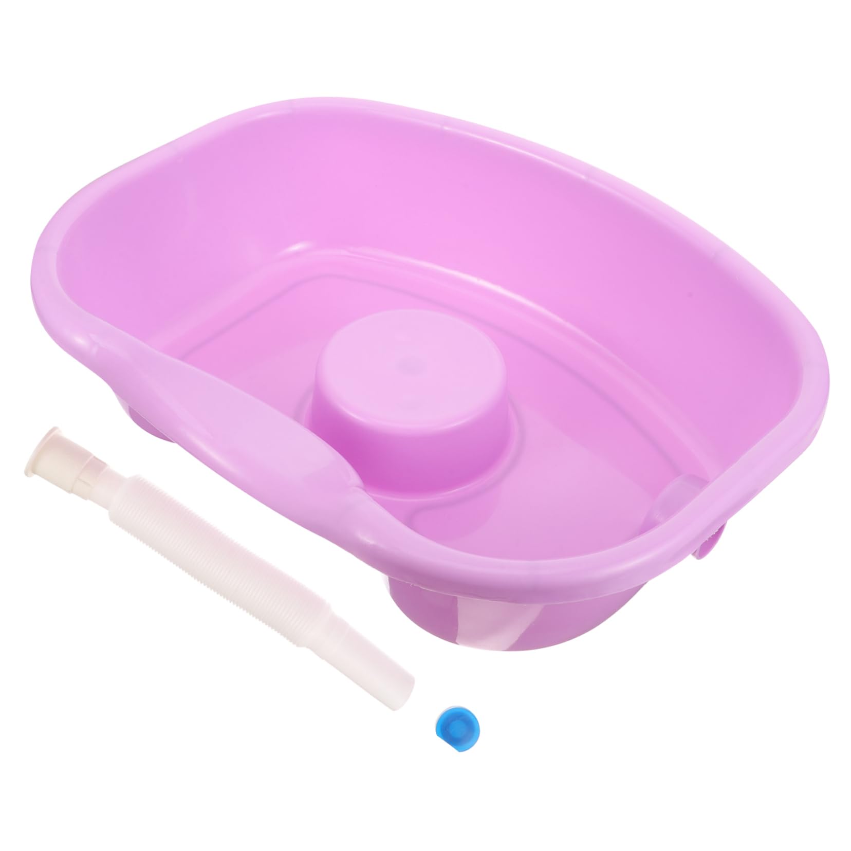 Lavatesta Gonfiabile in Plastica, Bacinella per Lavaggio Chioma Vassoio Portatile, Comodo per Collo per Anziani, per Allettati, Uso Domestico