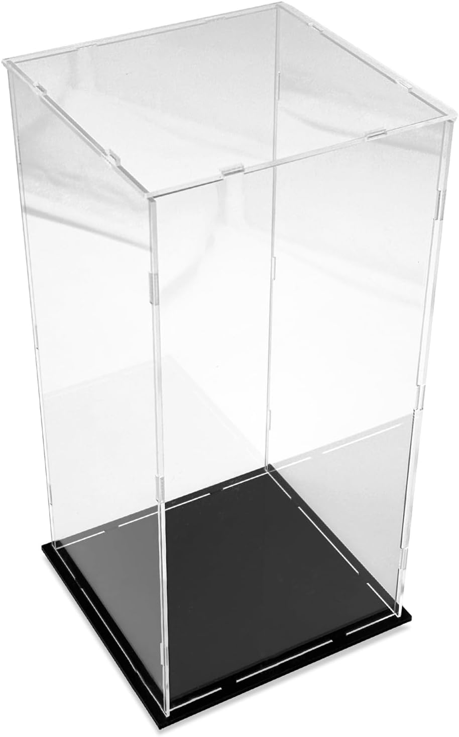 Vitrine Acrylique Avec Base Noire – 30x15x15 Cm – Pour Figurines Et Collections – Montage Facile Sans Outil