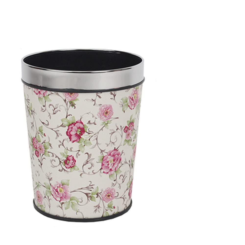 MYtodo Creative Retro Trash 12L Living Room Without Cover Kitchen Bathroom Trash can (Purple)