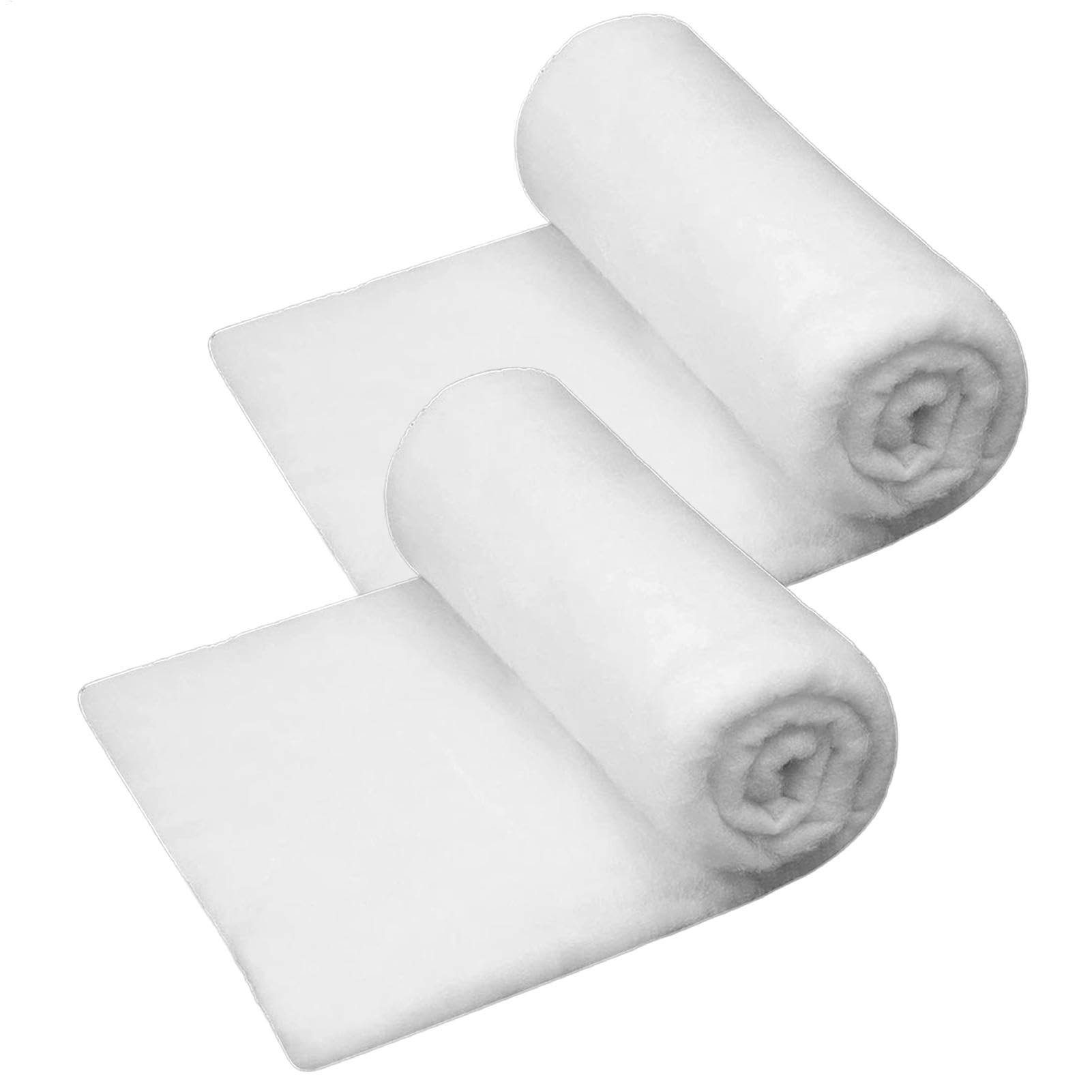 Manta de nieve para Christmas Village rollo artificial de 2,9 x 8,2 pies blanca