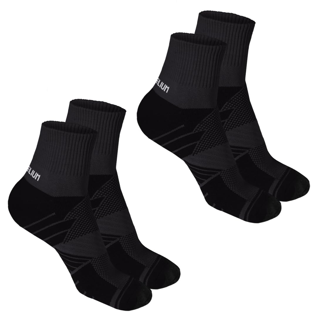 HEELIUM Bamboo Athletic Socks for Men & Women | 3X Tougher & Durable, Ultra Soft & Blister Resistant | Perfect for Gym, Sports & Long Distance Running