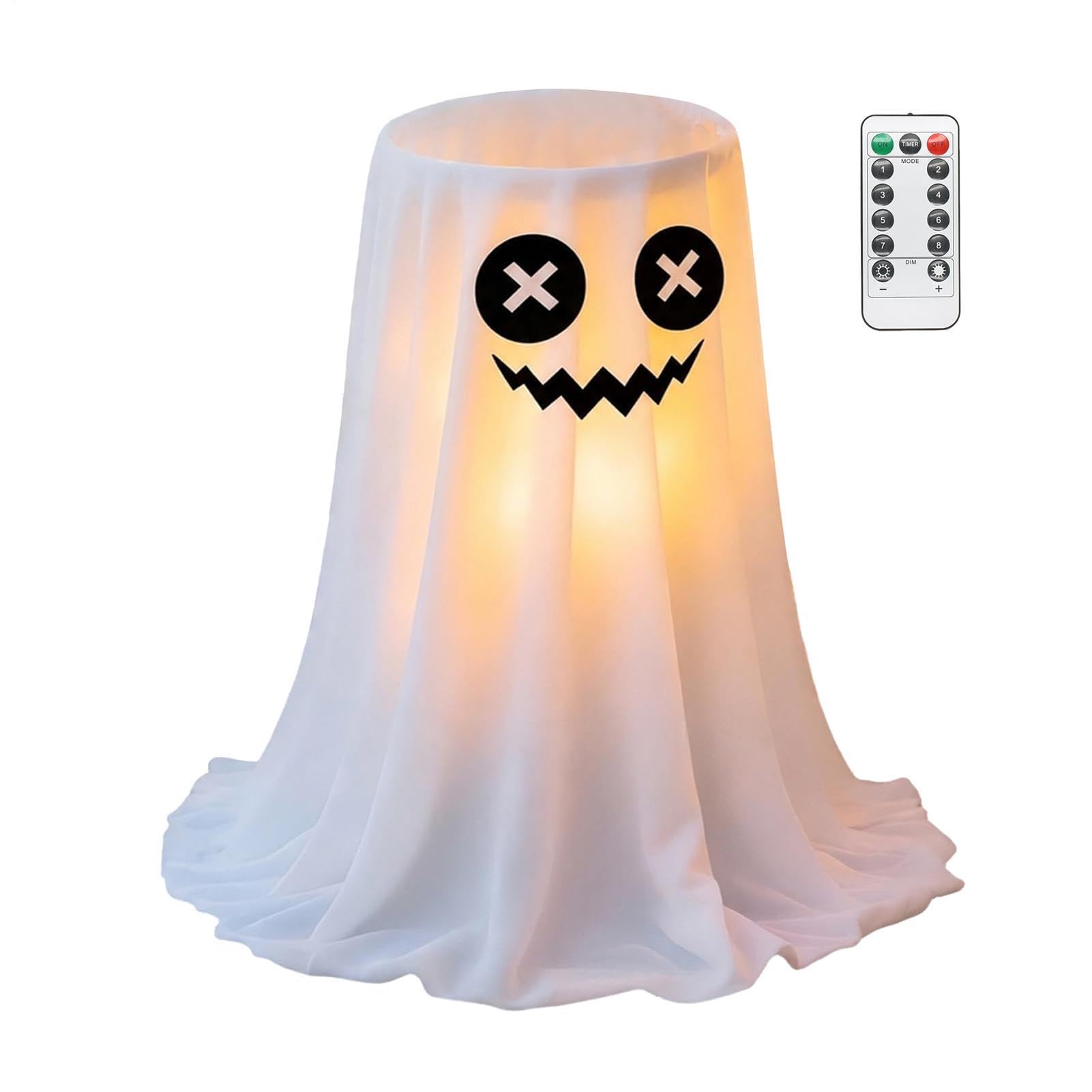 Halloweenowy na cukierki duch dekoracja ganek podświetlany duch