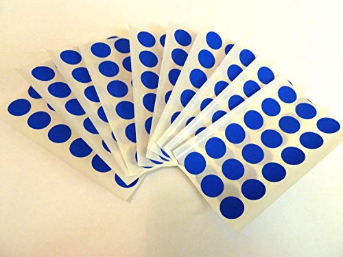 180 Labels , 13mm Diameter Round , Royal Blue , Colour Code Stickers , Self-Adhesive Sticky Coloured Dots