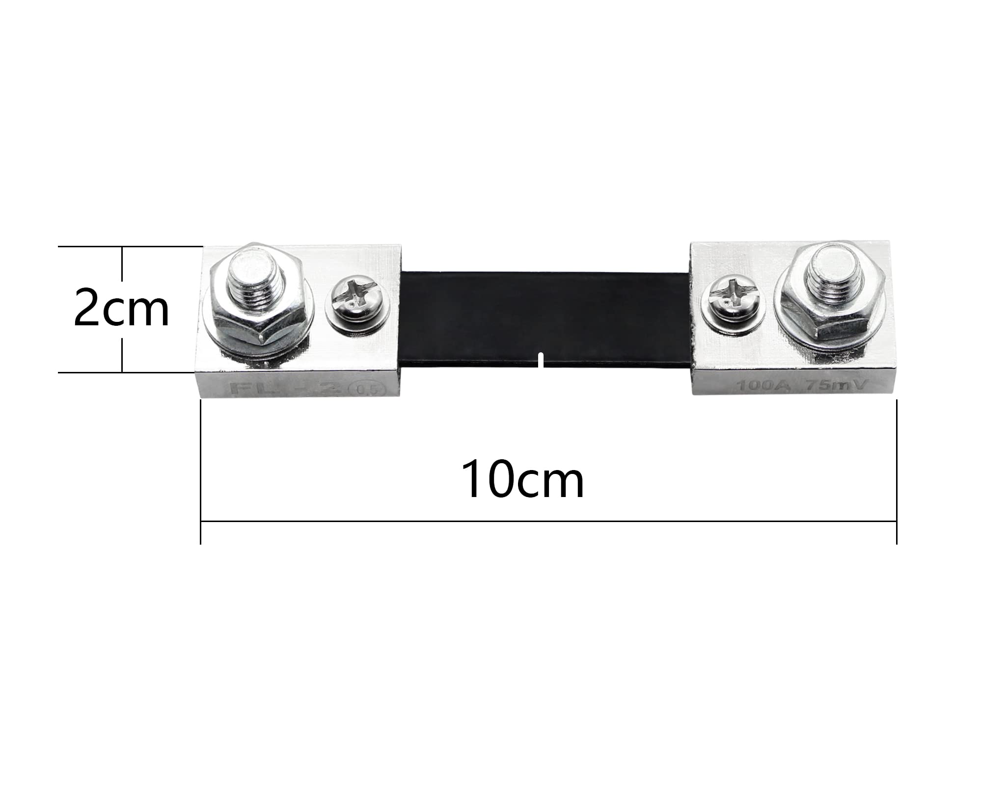 2 Resistori Shunt FL-2C 30A 75mV Per Amperometro | Precisione 0,5% Con Guscio Ignifugo | Misurazione Corrente