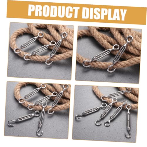 Alipis 5pcs M5 Ajustable Tensor de Cable Acero Inoxidable 304 Tipo Ojal para Tensado de Cables miniatura 3