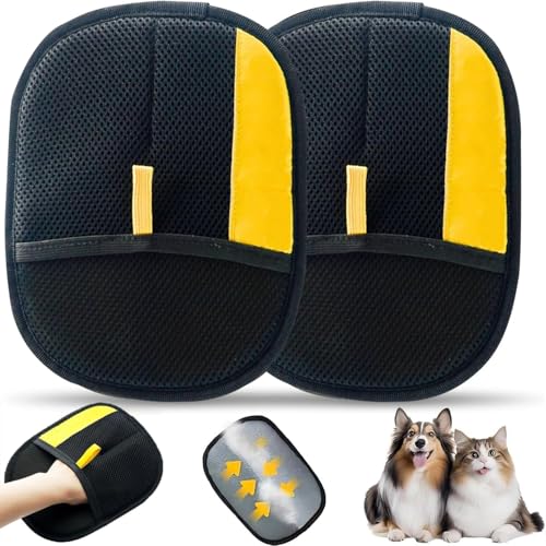 Comasua Electrostatic Pet Hair Remover Glove,Magic Brush Pet Hair,Sniffy Universe Dog Brush,Pet Hair Removal Gloves for Pet Hair,Reusable Cat & Dog Hair Remover for Carpet, Curtain(2pcs)