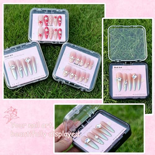 Caja organizadora acrílica para uñas postizas 12 piezas miniatura 6