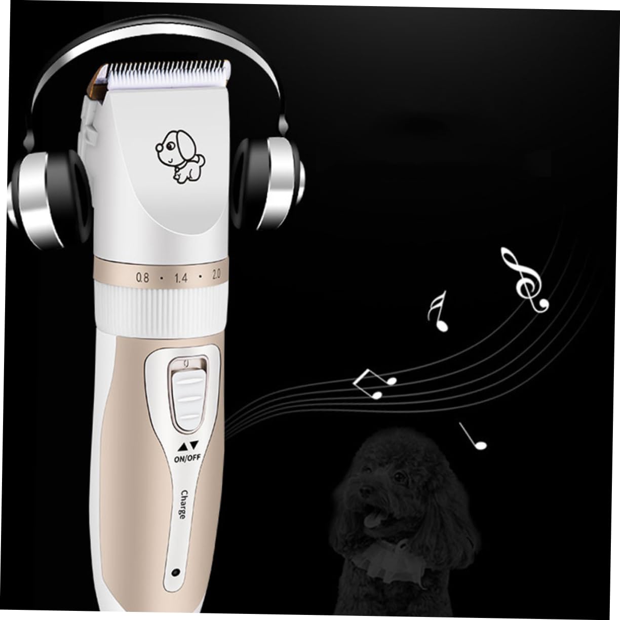 Sosoport Dog Trimmer Grooming Pet Hair Trimmer Safe Head No Noise Suitable for Dogs Cats Rabbits Water Cleanable White Package 1 Lubricant Not Supplied