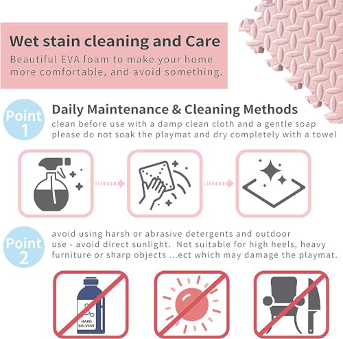 Image of 9 Tiles - 36 Sq Ft, Kids Puzzle Exercise Mat with EVA Foam Interlocking Tiles Play mats and Protective Flooring for Office and Home (Blue Red)