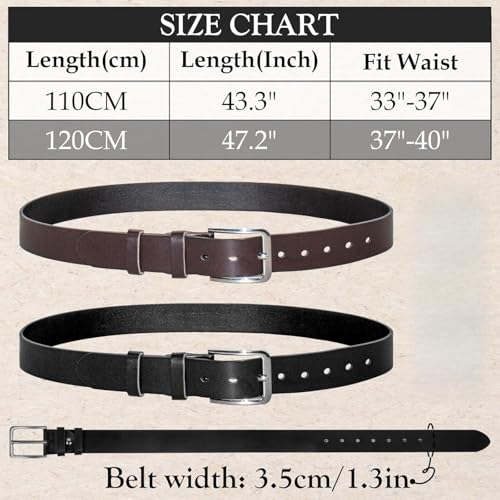 Classic Genuine Leather Belt for Jeans – Versatile for Golf, Dress Pants, or Casual Shirts2