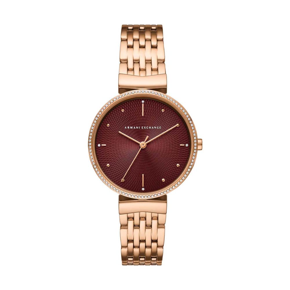 Armani Exchange Orologio da donna, Movimento al quarzo a tre lancette e cassa da 36 mm con cinturino in acciaio inossidabile