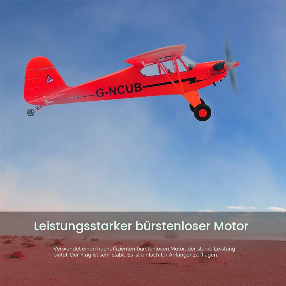 J3 CUB RC Flugzeug 3D/6G 5CH Ferngesteuertes Flugzeug für Erwachsene 1406 Bürstenloser Motor Outdoor Starrflügel Stunt RC Segelflugzeug mit Austauschbaren Teilen