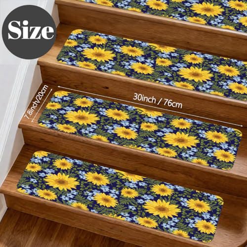 Evite resbalones en escaleras con protectores antideslizantes de girasoles 3