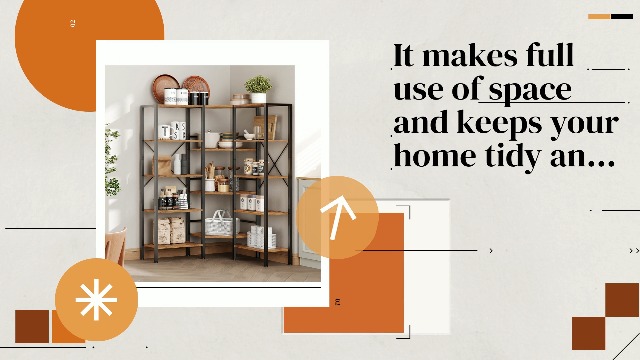 Amazon.com: HOOBRO Industrial Corner Bookshelf, 5-Tier L-Shaped