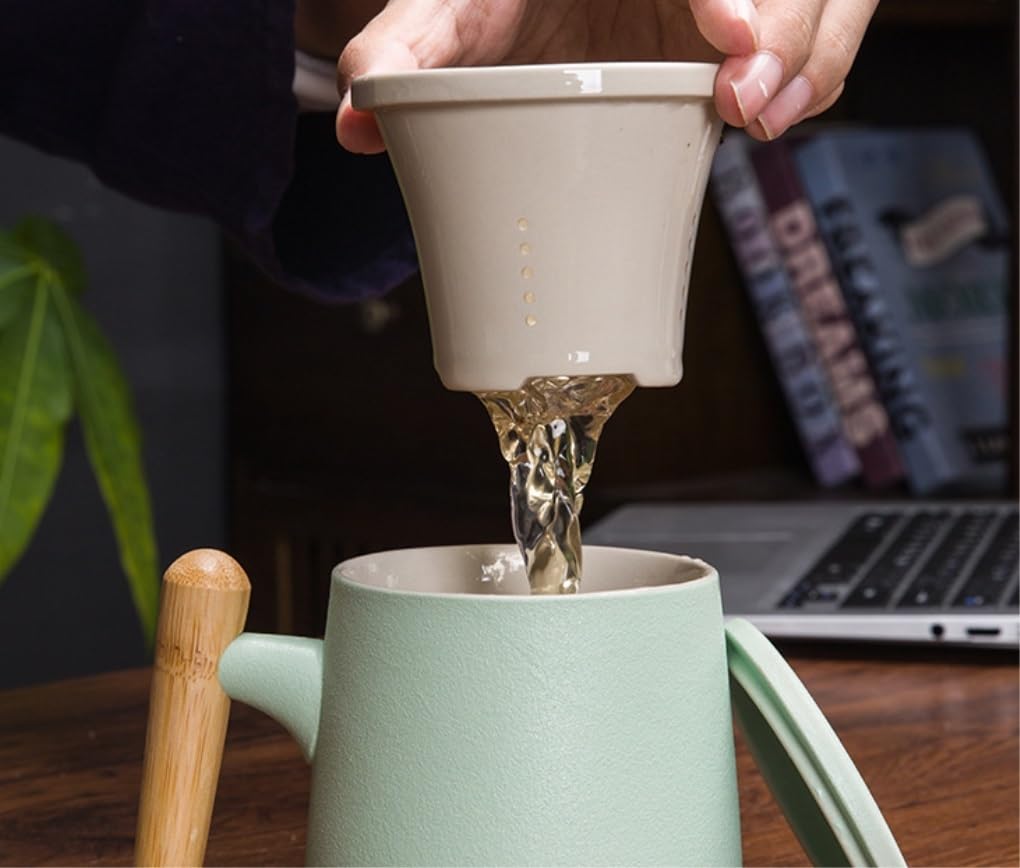 Tasse à café, Tasse à Lait, café en céramique avec Couvercle, Filtre, thé, Eau, séparation
