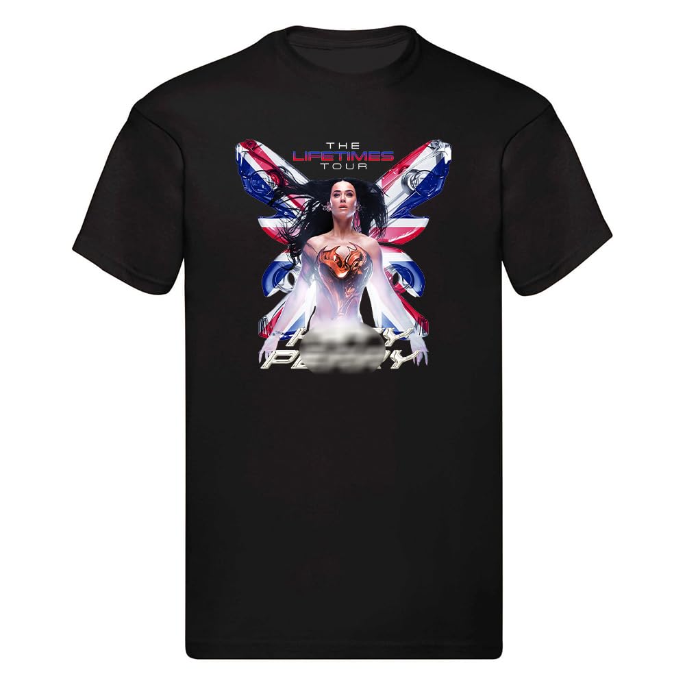Expert Workwear Unisex Kids Black Lifetimes Tour Katy T-Shirt 2025 World Tour Music Event Fan Kids Gift Concert Tee
