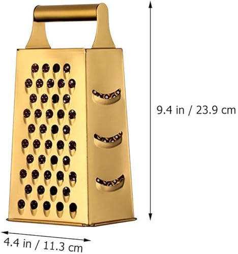 Vista 3 de Kichvoe Cocina Esencial Acero Inoxidable Rallador de Vegetales Cortador de Queso Trituradora de Alimentos Rallador de Acero