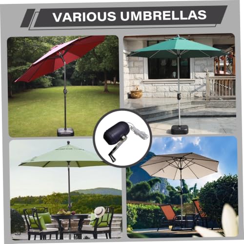 Piezas de paraguas voladizo con manivela ajustable resistente de plástico para patio 3