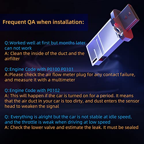 Mass Air Flow Sensor Meter MAF 22680-7S000 AF10141 Compatible for Nissan Altima Infiniti G37 Suzuki, 07-13 Sentra, 05-15 Xterra, 03-09 350Z 3.5L, 09-15 370Z 3.7L, 03-15 Murano 3.5L, 05-08 G35 3.5L
