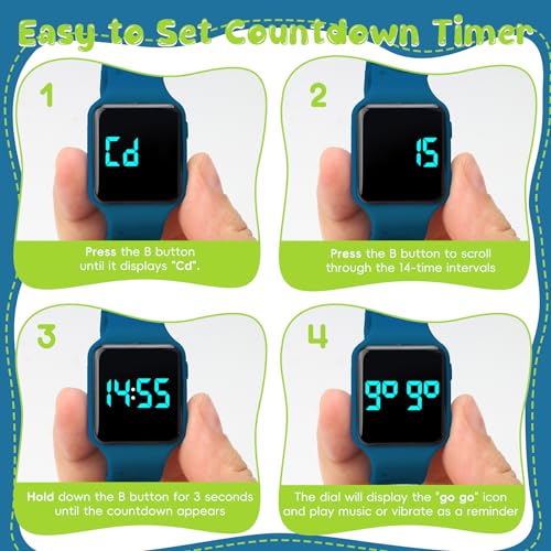 Image of BEN NEVIS Potty Training Watch, Digital Toddler Watch with Countdown /Music /Alarm Clocks /Vibration Reminder and Waterproof, Remind Toddler to Go to The Toilet