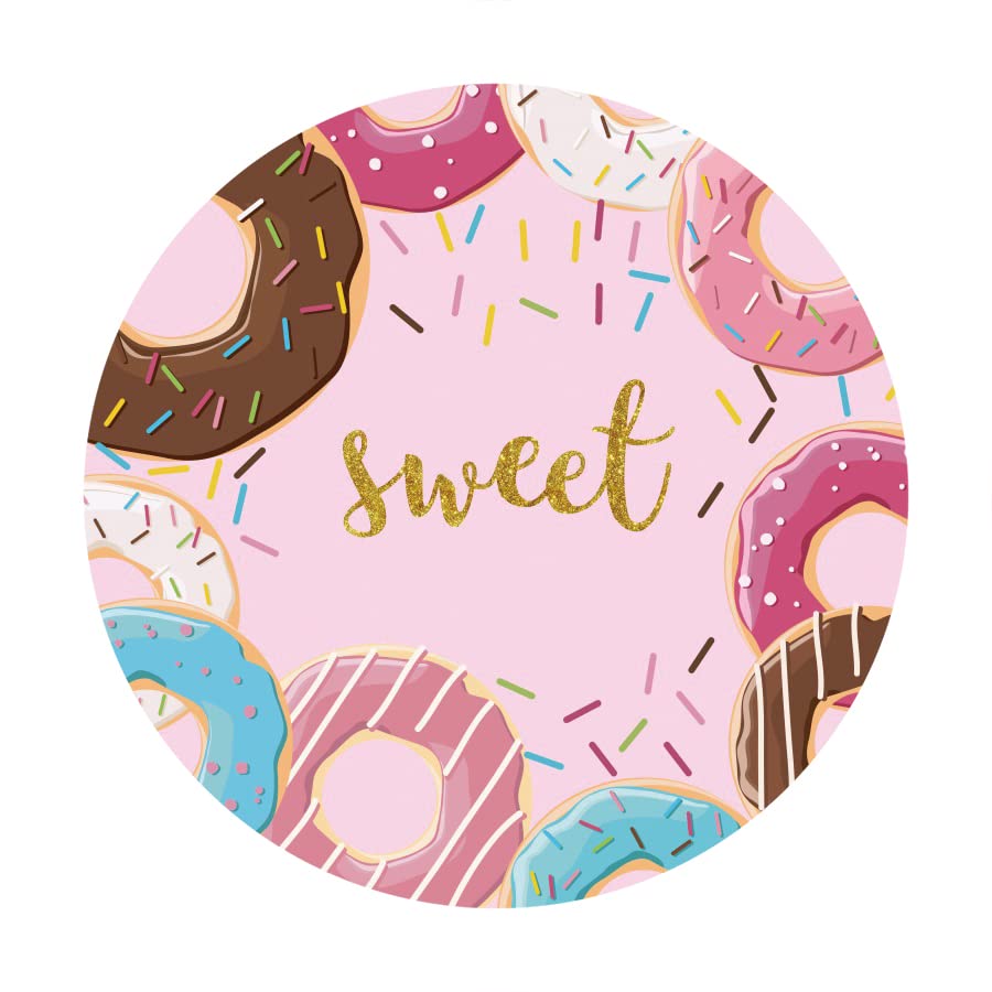 Aazon.co: Yeele 7x7ft Birthday Round Backdrop Cover Golden Happy Birthday Abstract Brown