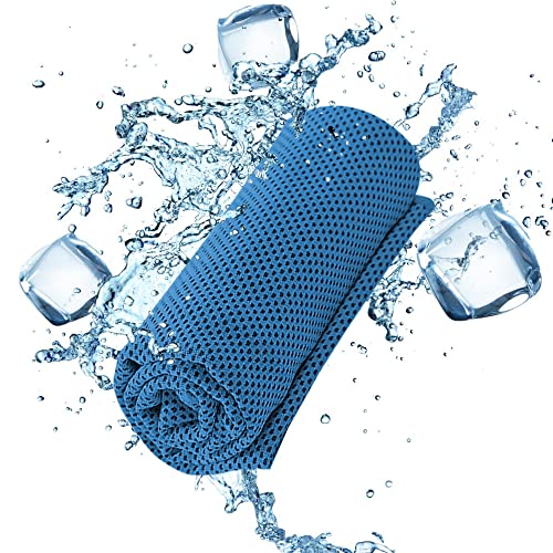 Image of GROB Cooling Towel | Sweat Absorbent, Anti-Microbial | for Fitness, Workout, Yoga, Gym, Cycling & Running (Pack of 2)