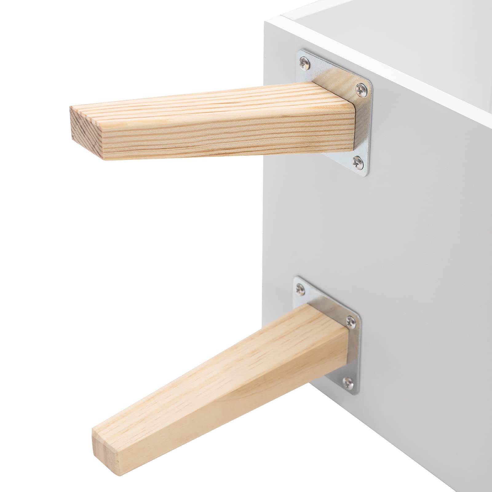 WOLTU Librería Infantil, Estanteria para Niños, Organizador Juguetes | de 5 Estantes, de Forma Casita, de Madera para Libros, Muñecas, Blanco, 80x24x116cm