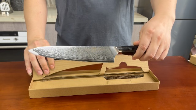 Amazon.com: Klaus Meyer Luxor 8 Inch Chef Knife, Damascus Kitchen