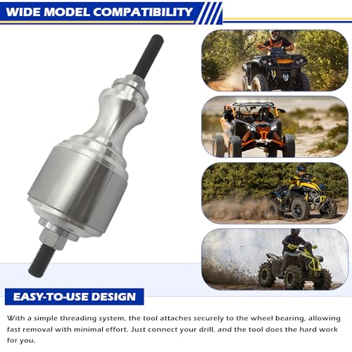 Image of Wheel Bearing Removal Tool Compatible with Can-Am Renegade Outlander 330 400 450 500 570 650 800 1000 Commander 800 1000 Defender HD10 /HD9 /HD8 /HD7 /HD5 Maverick