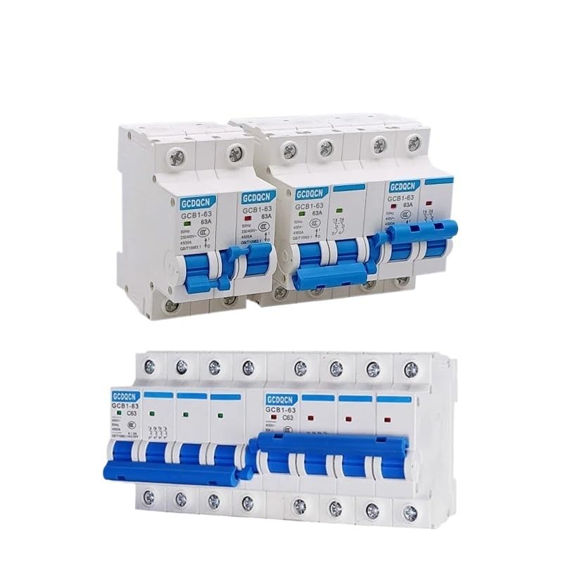 Diferencial Superinmunizado,Diferencial 1 Uds Doble Potencia Interruptor De Transferencia Manual 1P 2P 3P 4P Mini Disyuntor Enclavamiento AC 6A-125A 50/60HZ(2P plus 2P,10A)