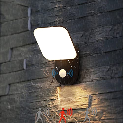 Applique murale LED extérieur avec détecteur mouvement 20W IP65 anthracite lumière blanche