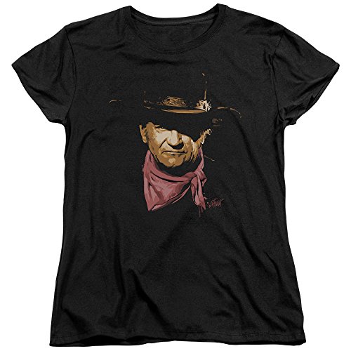John Wayne-Splatter-Maglietta da donna nero Medium...
