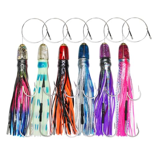 6 PCS Pre-Rigged Resin Trolling Lures 12